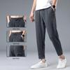 Pantalones Jogger de Verano de Seda de Hielo para Hombre Casuales Anchos Pantalones de Chándal Masculinos Primavera Ligeros Pantalones Harem Holgados