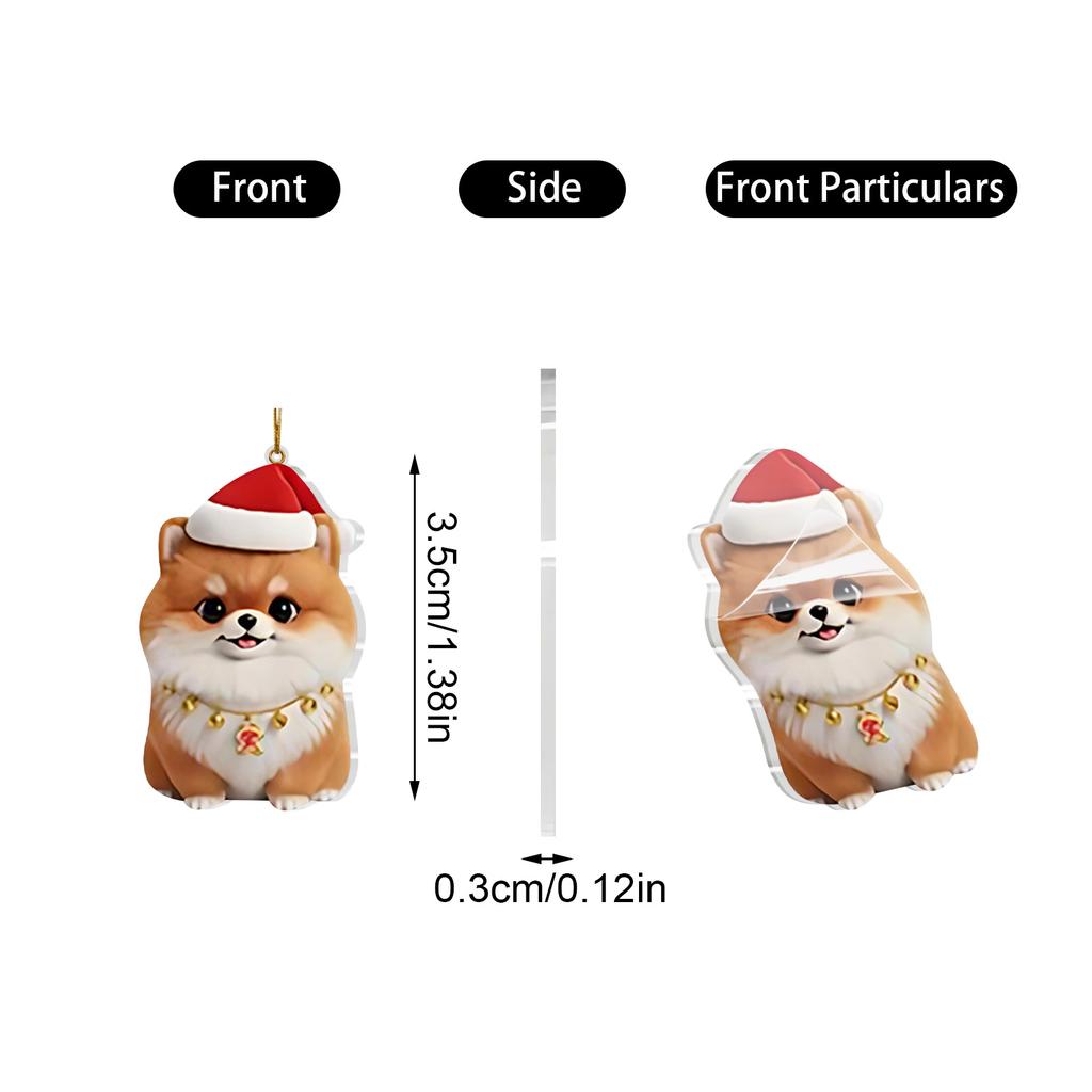 2D Flat Acrylic Mystery Box 24pcs Pendant With Airplane Box Funny Christmas Countdown Calendar
