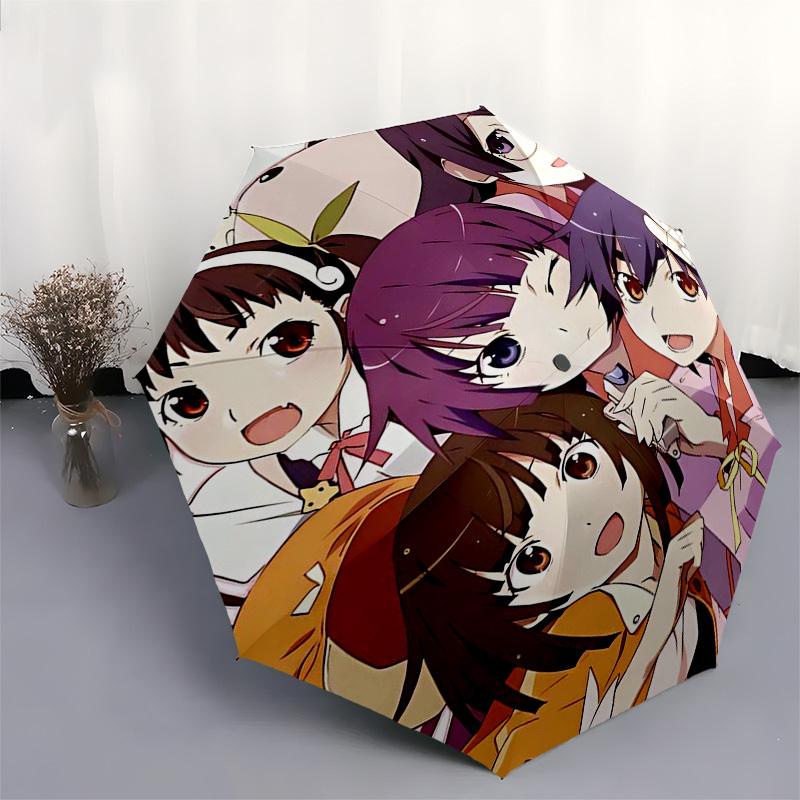 1pc Outdoor Umbrella with Anime Characters - Automatic Opening/Closing, Portable 3-Fold Design, 8-Rib Iron Frame - Perfect Gift for Fans, Travele