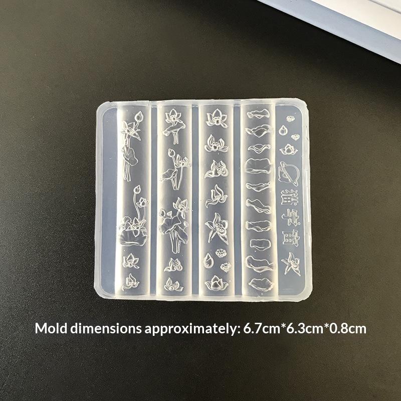 3D Nail Art Silicone Mold High Temperature Resistant Non-Toxic Tool for DIY Cute Nail Charms Women Manicure Beginners