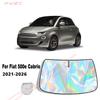 Für Fiat 500e Cabrio -2026 Auto Windschutzscheiben-Sonnenschutzabdeckung Frontscheiben-Sonnenschutz Visier Auto Innenraum UV-Schutz