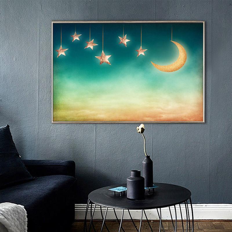 Moon Night Landscape Diy 5d Diamond Painting Kits Diamond Embroidery Cross Stitch Living Room Bedroom Art Wall Painting Decor