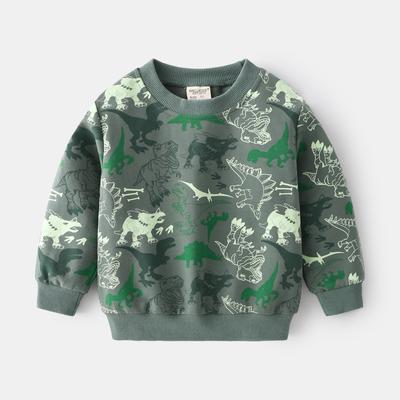 Moletom infantil verde de manga comprida com capuz fashion para meninos moletom casual