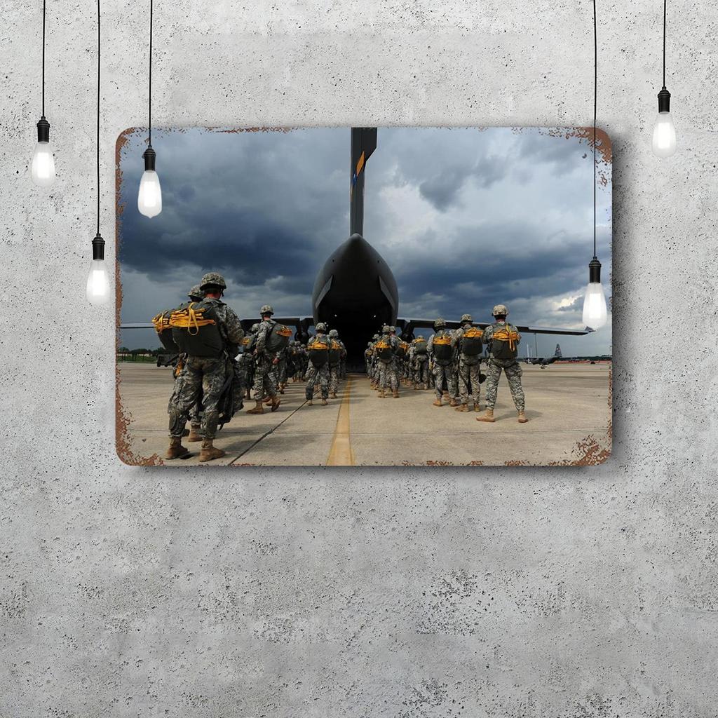 Airborn Classic Poster Rusty Metal Plaque Retro Decorative Plate Bar Man Cave Garage Club Metal Sign Wall Decoration