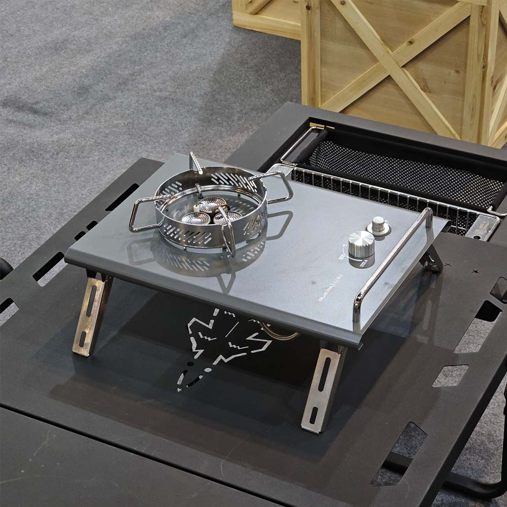 

Кемпинговая газовая плита IGT 1 шт. 4800 Вт, газовая плита высокой мощности, складная, портативная, совместимая со столом IGT для приготовления пищи на открытом воздухе