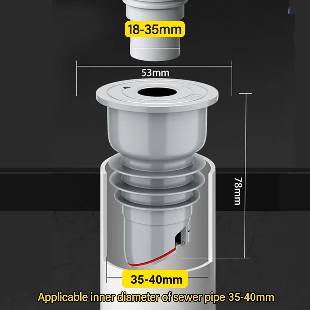 Wasserstop Bodenablauf Duschstopper Badezimmerzubehör 35-75mm Silikonabläufe Spülbeckenstöpsel Abwasserrohr Dichtungsring