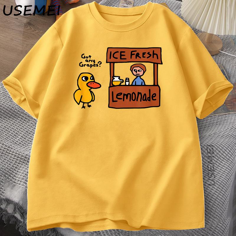 

Got Any Grapes T Shirt Funy Cute Duck Song Tshirt Casual Summer Men O-neck T Shirts Casual Coton Short Sleeve Tees M