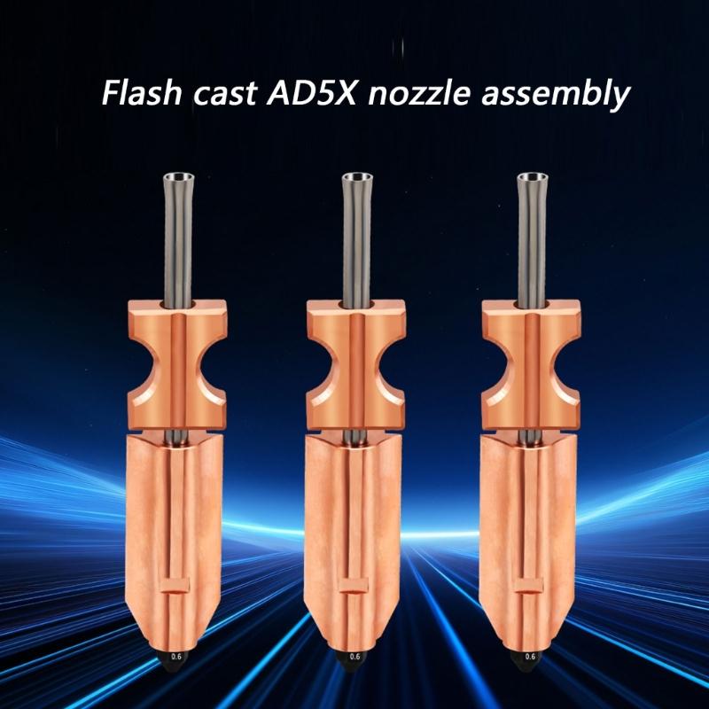 Bronze 3D Printing Nozzle Set Upgraded AD5X Type For Fast Removal And Enhances Heat Resistance In Professional Use