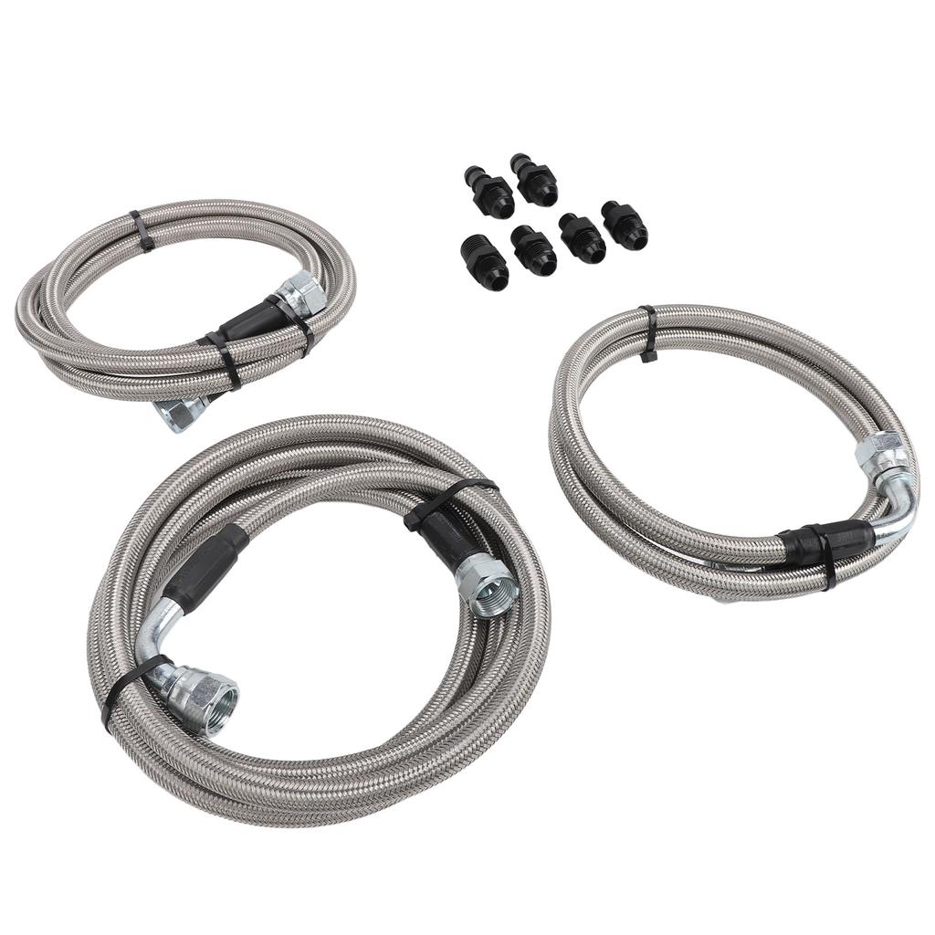 Transmission Cooler Lines Set Heavy Duty Transmission Cooling Hose Lines for 2500 3500 5.9L 1996‑2002 with 47RE