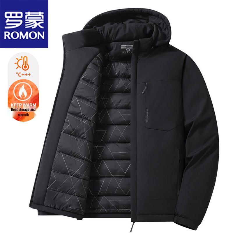 ROMON Men's Hooded Thick Warm Cotton Jacket