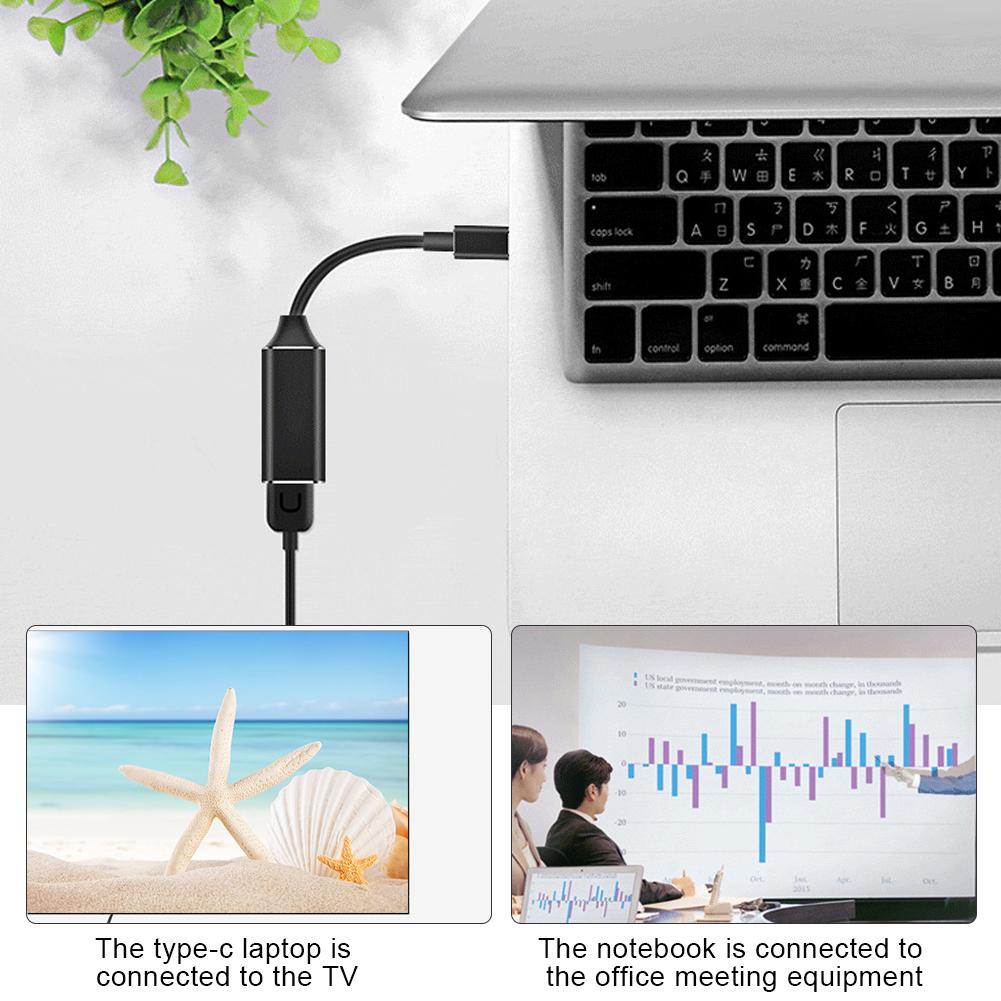 USB C Type C To HDMI Phone Projection Screen High Definition Transverter Convertor Cable Line 4K30Hz