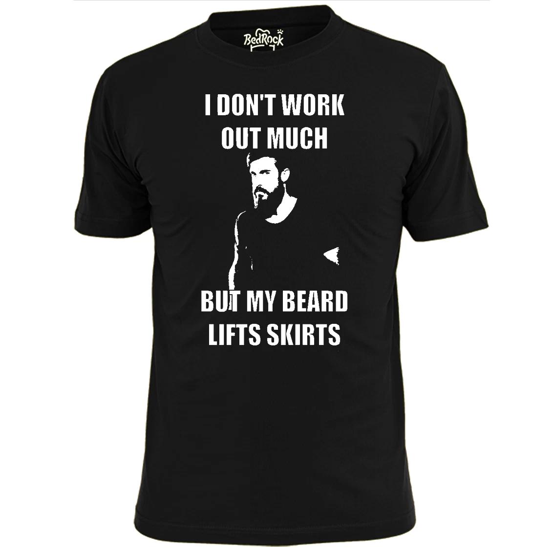 Mens My Beard Lifts Skirts Funny T shirt 3XL