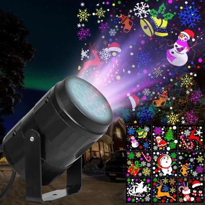 Christmas Lights Outdoor Holiday Led Projection Lamp Waterproof Xmas Decor Snowflake Laser Light Party Stage Light  Dropshipping