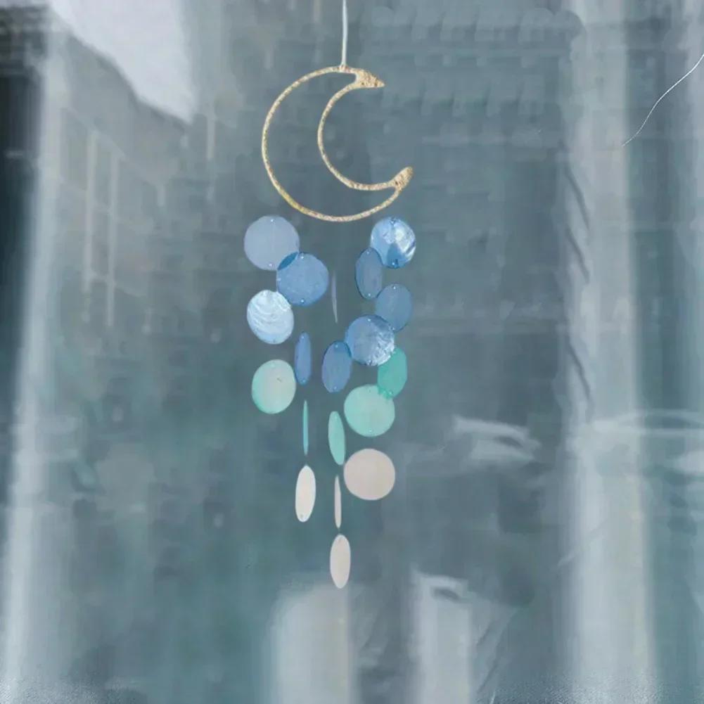 Decoratieve Schelp Windgong 1 Pak voor Buiten Tuin Ophanging met Ontspannend Geluid voor Veranda Terras Balkon Raam