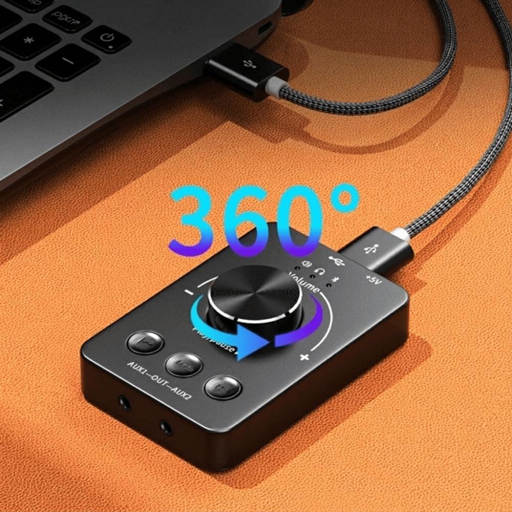 One-Key Volume Control Knob 2 In 1 Multimedia PC Speaker USB Volume Controller PC Use