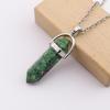 Handmade Amethyst Rose Quartz Hexagonal Pillar Pendant Necklace (N760)