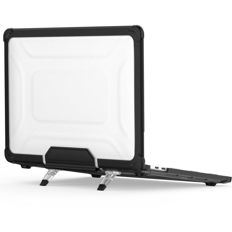 Transparent Matte PC Laptop Case MacBook Air 13 Pro With Anti-Slip Stand Shockproof Protection Heat Dissipation