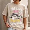 Not Lazy Just Energy Saving Mode Shirt, Funny Sleeping Cat Tee, Cute Cat Lover Graphic T-Shirt, Cozy Comfort Colors Gift