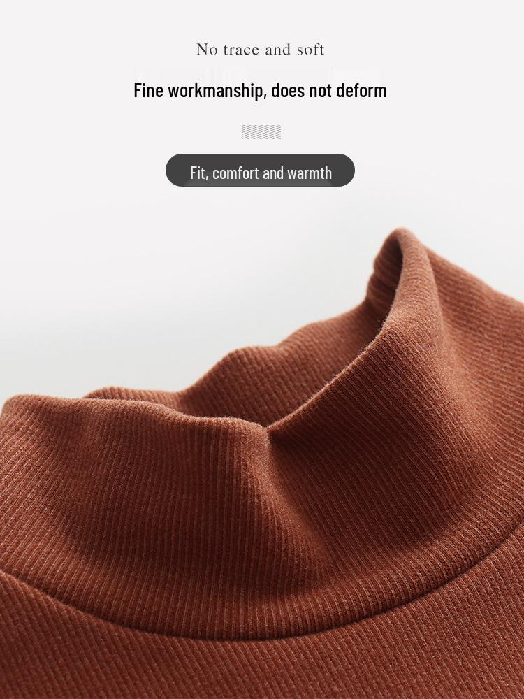 Women's Velvet Sleeveless Warm Vest - Brushed, Thick, Semi-High Collar, Slim Fit for Autumn/Winter
