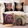 Funny D-doja cat meme Pillow Case Home Living Room Decoration Linen Pillow Cases Cushion Cover