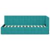 Corner Bed Frame with Headboard Turquoise 80 Cm X 200 Cm Velvet
