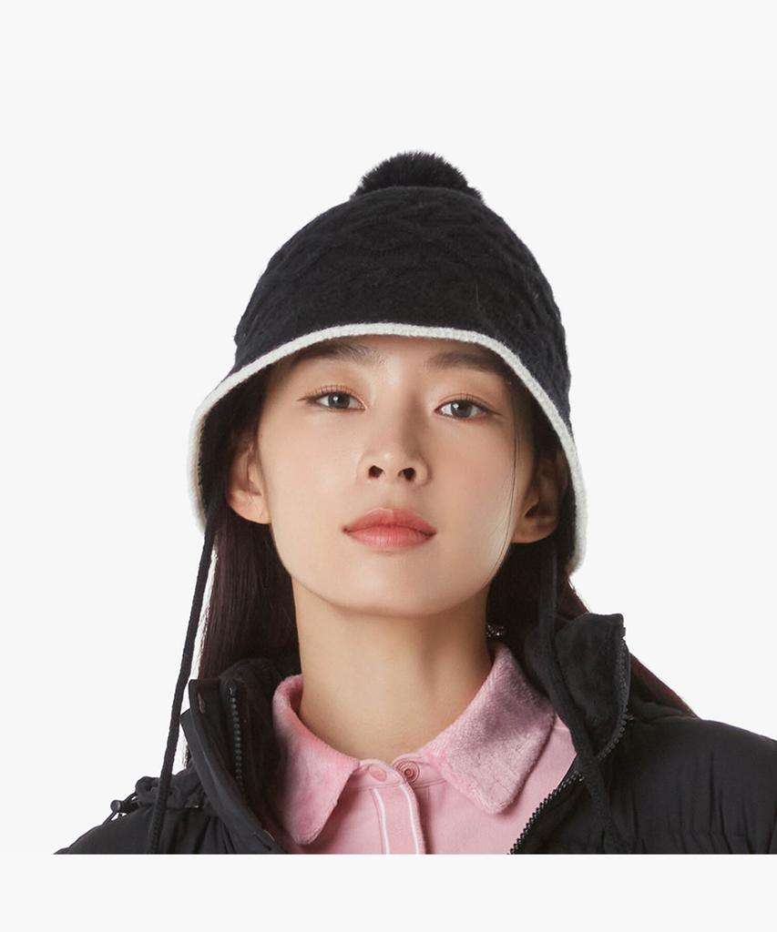 LECOQ GOLF Women'S Pom-Pom Knit Bucket Hat (Gp322Lcp91)