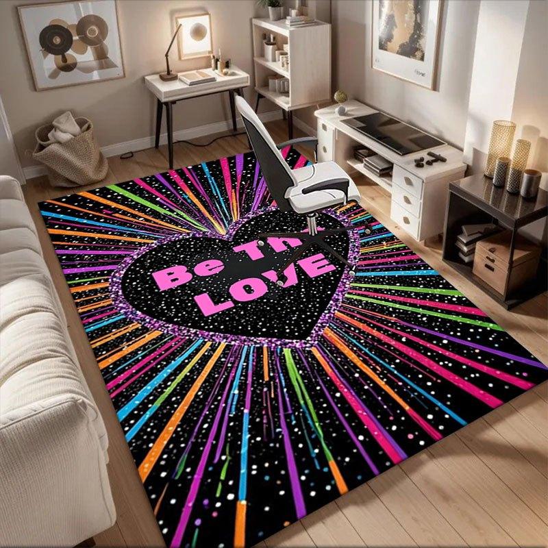 

Be The Love Glitter Heart Phone Case CoverOffice Mat Home Decor Office Desk Chair Rugs Chair Carpet for office Chair Mat Gift For Hallowee 60cm by 90cm