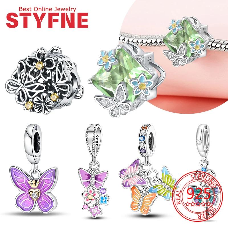 Authentischer Kupfer Schmetterling Charm Perlen Charms Lila Perlen Charms Kompatibel Mit Armbändern Halsketten Zubehör Perlen Schmuck Damen Feiner Schmuck Geschenk