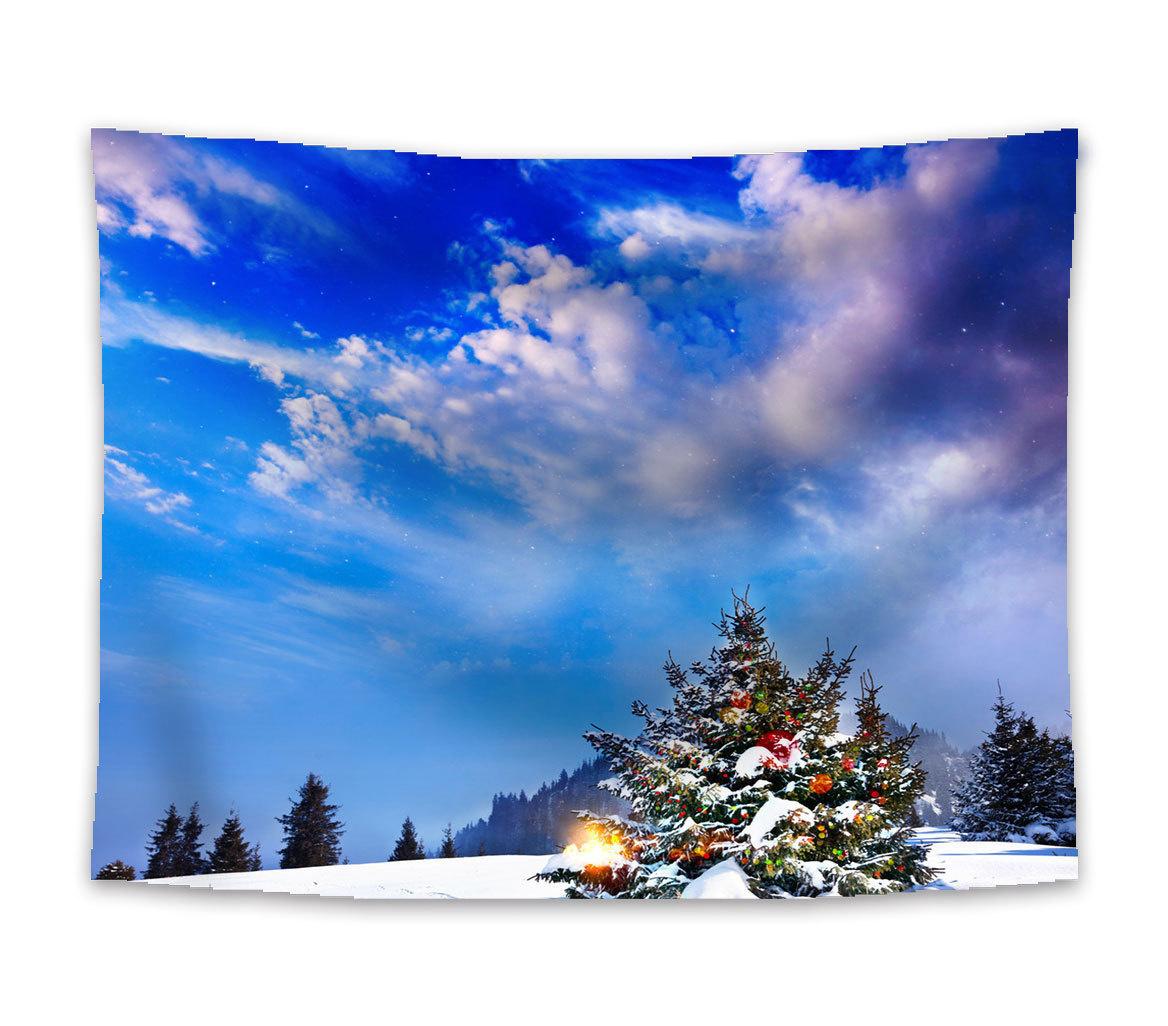 С Рождеством печатный домашний декор гобелен настенный для спальни гостиной Настенный — фото 10