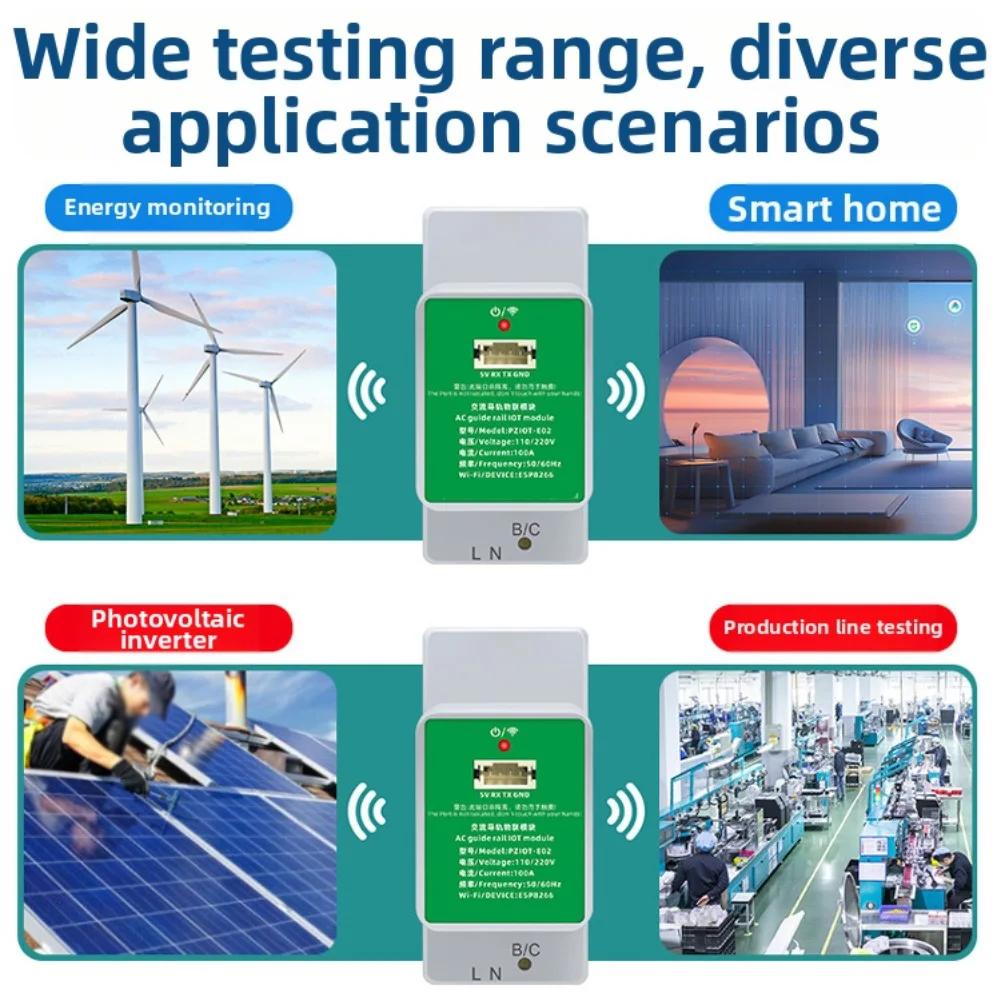 WiFi Модуль Електричного Лічильника Енергії PZIOT E02 Однофазний з Вимірюванням Струму та Підтримкою Прошивки з Відкритим Кодом