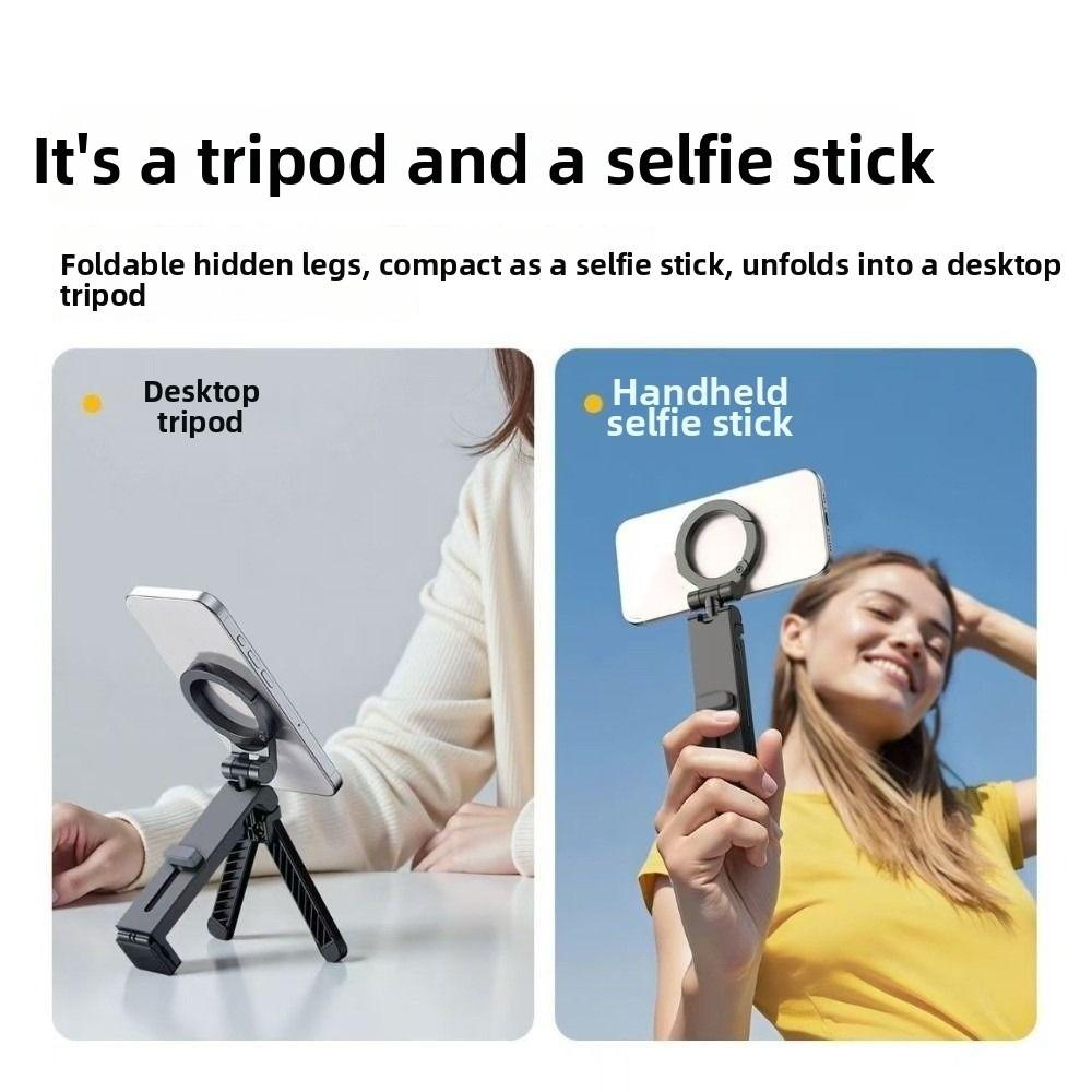 Adjustable Magnetic Phone Tripod Holder 360° Rotation Desktop Phone Bracket  for Home