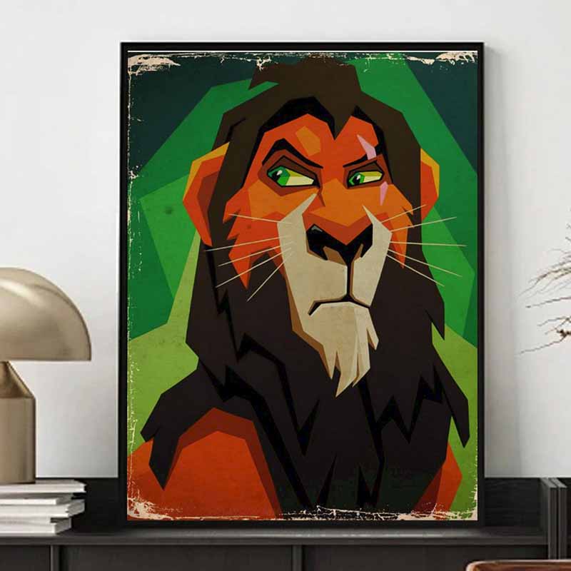 Disney Diamond Painting 5D Diy Scar Villain From The Lion King Artistic Illustration Mosaic Embroidery Decoration Cross Stitch Gift