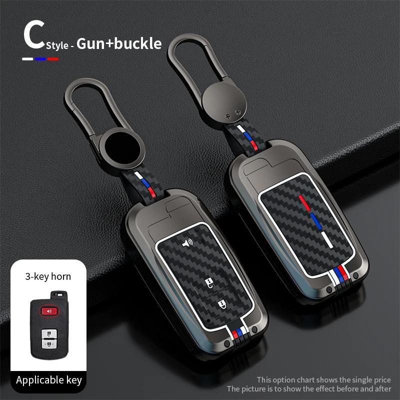 Zinc Alloy Car Key Case Cover For Toyota Camry Corolla RAV4 Highlander Avalon 2015 - 2017 Smart Control Protector Shell Holder