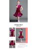 Girls' Latin Dance Velvet Competition Dress - 2025 New Style, Short-Sleeved Summer Design