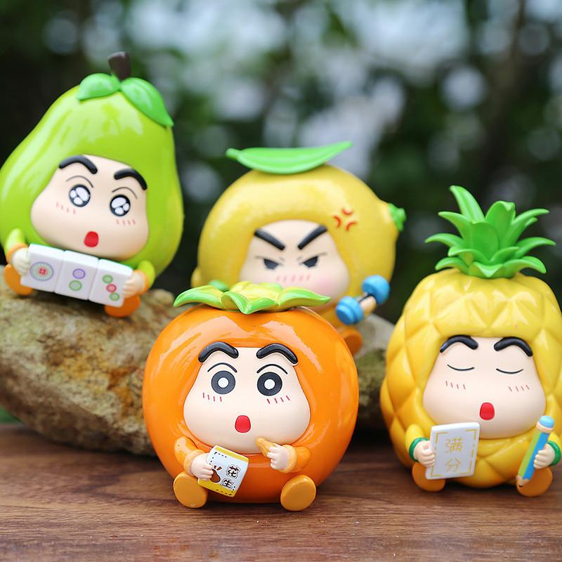 Chan Creyon Shin Anime Fruit Figure Cartoon Desktop Decorations Collectibles