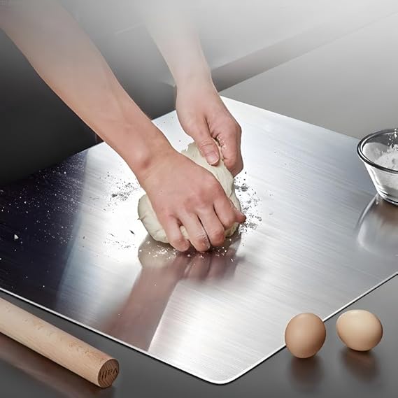 Stainless Steel Cutting Board Cutting Boards for Kitchen Large Cutting Board Steel Cutting Board Bread Boards Chopping Board for Restaurant Kitchen