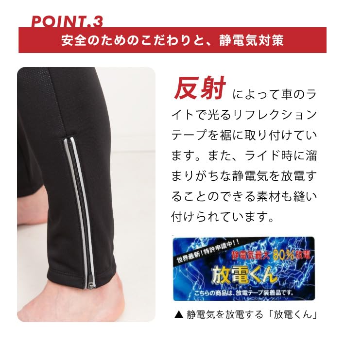 Windbreak Tights 3D GEL Pad Winter Cycling Pants L Inseam Apt' (Size (Waist 80-86cm, 75cm)
