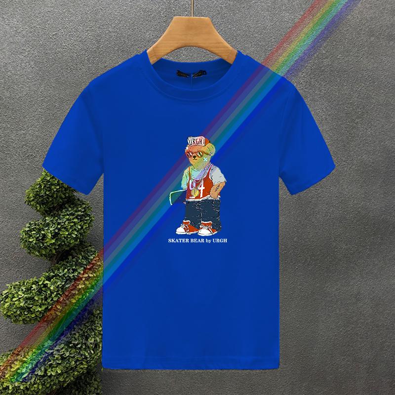 2025 Bear Print Summer Luxury Brand T-shirt Men's/Women's Short Sleeved Tops Solid Color Fashion Casual Graphic  Tshirt Clothes