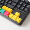 Custom Novelty Keycaps for Gaming 4PCS Cheese Keyboard Keycaps, 3D Printed Macaron Color Key Caps, Customized Accessories Enthusiasts Cross