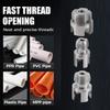 Integrated Internal External Pipe Threading Tool 1/4in Hex Shank G1/2 G3/4 G1 Pipe Thread Maker for Plumbing Construction