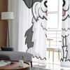 Puppy Cut Shih Tzu Isolated Sheer Curtain For Living Room Bedroom Voile Curtains For Window Organza Curtains Party Tulle Drapes