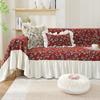 Sofa Towel Skirt Cream Breeze Anti Cat Scratch Sofa Cover Blue Floral Jacquard Thickened Sofa Cushion