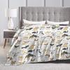 Cute Dogs Animal Print Throw Blanket Ultra Soft Warm All Season Decorative Pet Bones Flannel Blankets for Bed Chair Car Sofa Cou