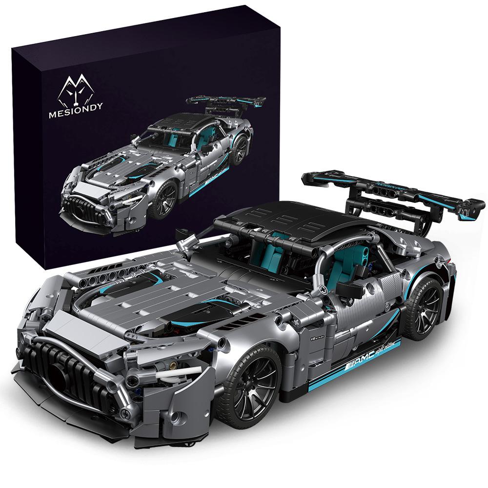 Set de blocuri de construcție pentru mașini sport la scară, kit de modele de 1309 piese pentru vârste peste 12 ani și adulți, jucării super mașini pentru băieți