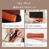 Pencil Genuine Large Gift Camel [Part.] Case, Leather, Slim, Simple, Compact, Capacity, Lightweight, Stylish, Gift, Box,
