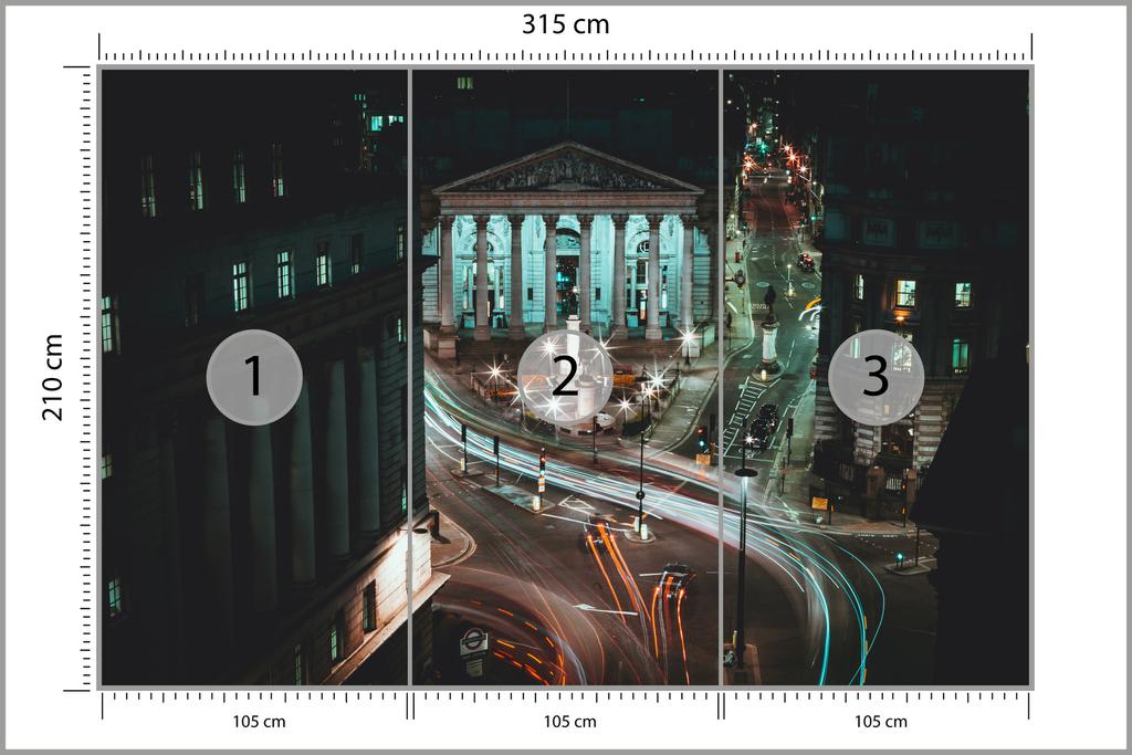 Photomural London At Night Washable Fleece 315x210