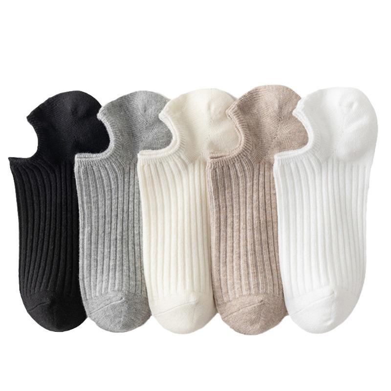 Women's No-Show Thin Breathable Ankle Socks - Spring/Summer Soft Solid Color