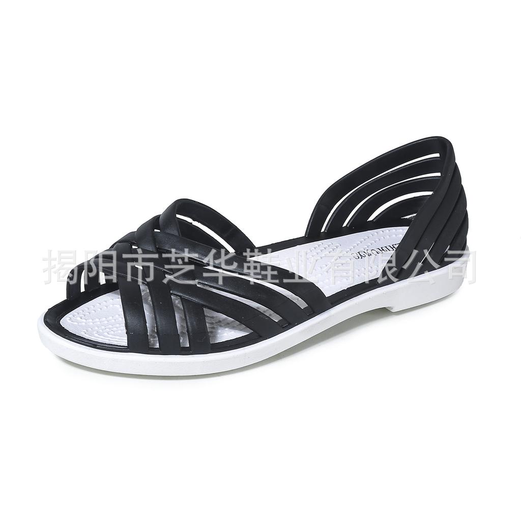 Flat Sandal Women Open Toe Lightweight Slip On Casual Summer Beach Shoes with Crisscross Strap Design and Flexible Sole