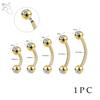 14G Stainless Steel Opal Curved Barbell Eyebrow Ring Cartilage Earring Crystal Labret Piercing Jewelry 6/8/10/12/14mm