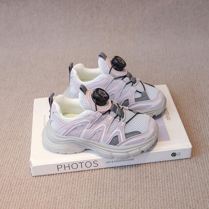 

Girls Lightweight Sports Shoes Children s Button Buckle Casual Shoes Boys Soft-soled Dad Shoes All-match White Shoes 26 рожевий
